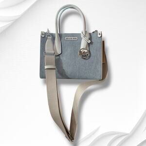 NWT Michael Kors Maple East/West Satchel Denim $228 Bag Purse